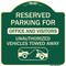 Signmission Unauthorized Vehicles Towed Away Heavy-Gauge Aluminum Architectural Sign, 18" x 18", G-1818-22774 A-DES-G-1818-22774 - alternate 1